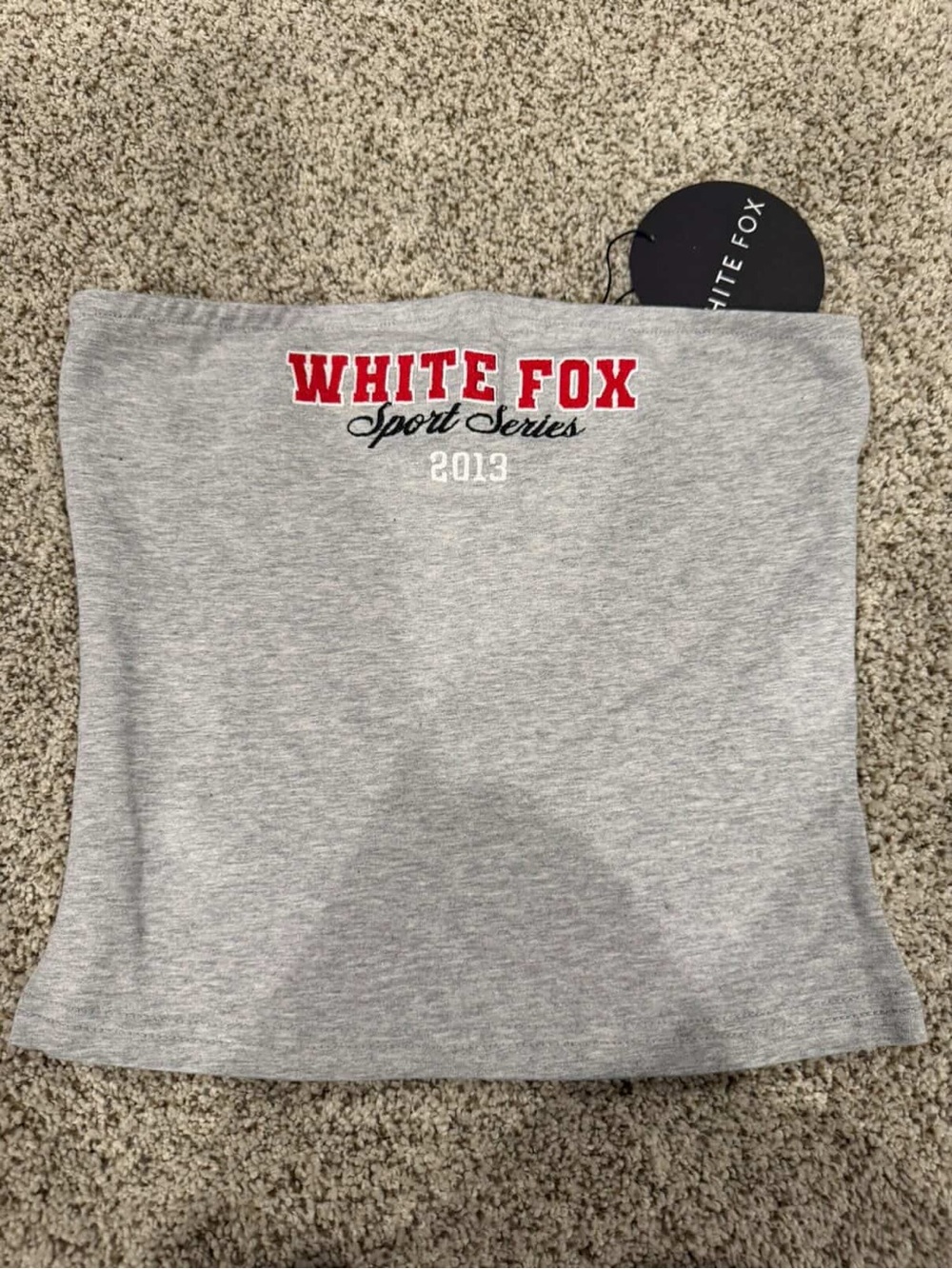 NWT White Fox Boutique Gray Tube Top